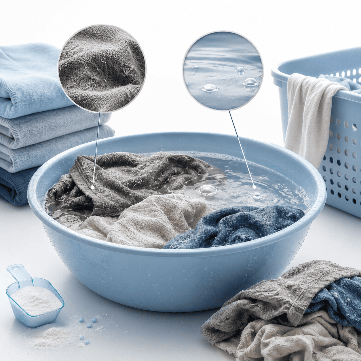 Hard water clothes residue