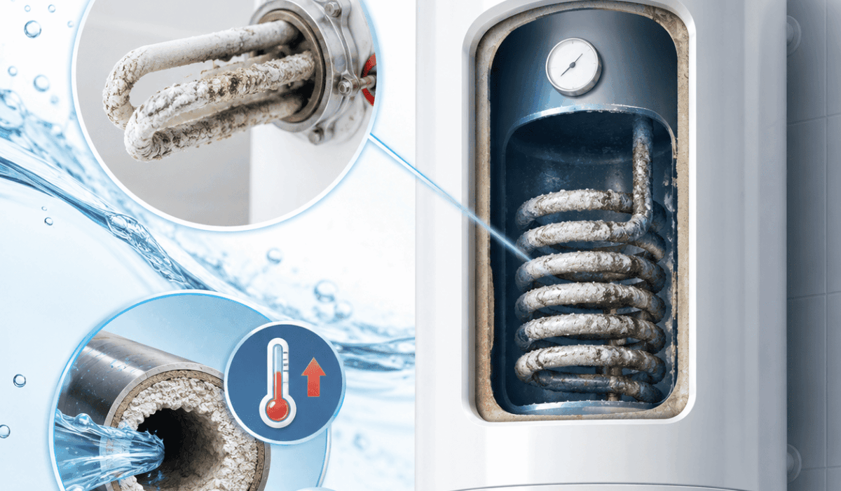 hard water effect gyeser