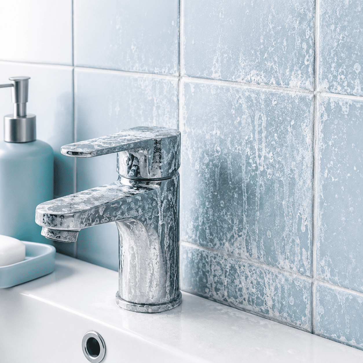 Hard water problem in bathroom fittings